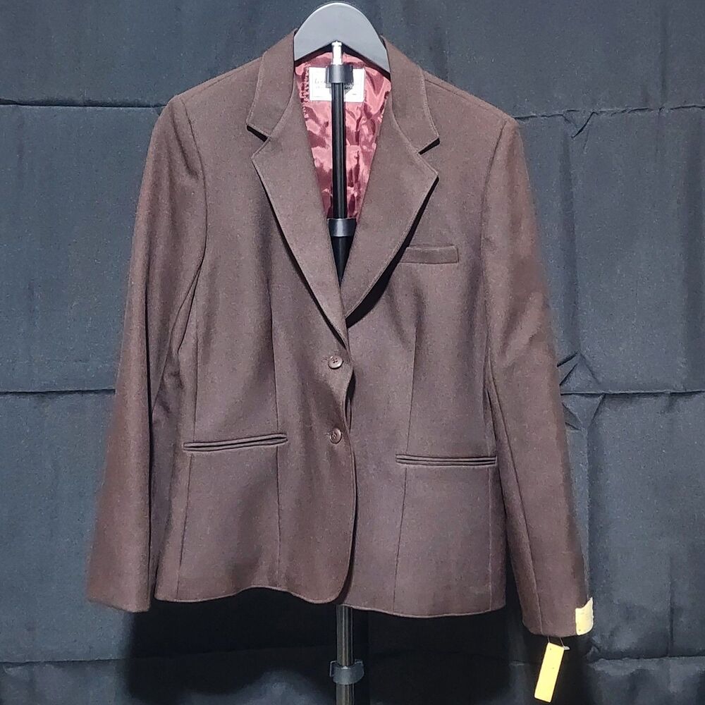 Vtg Levi Strauss & Co. Blazer Women's Size 12 Brown Lined Career Retro 80s